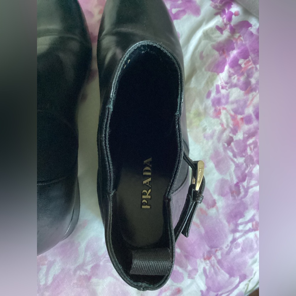 Prada Black Ankle Chelsea Ladies Boots - Picture 11 of 14